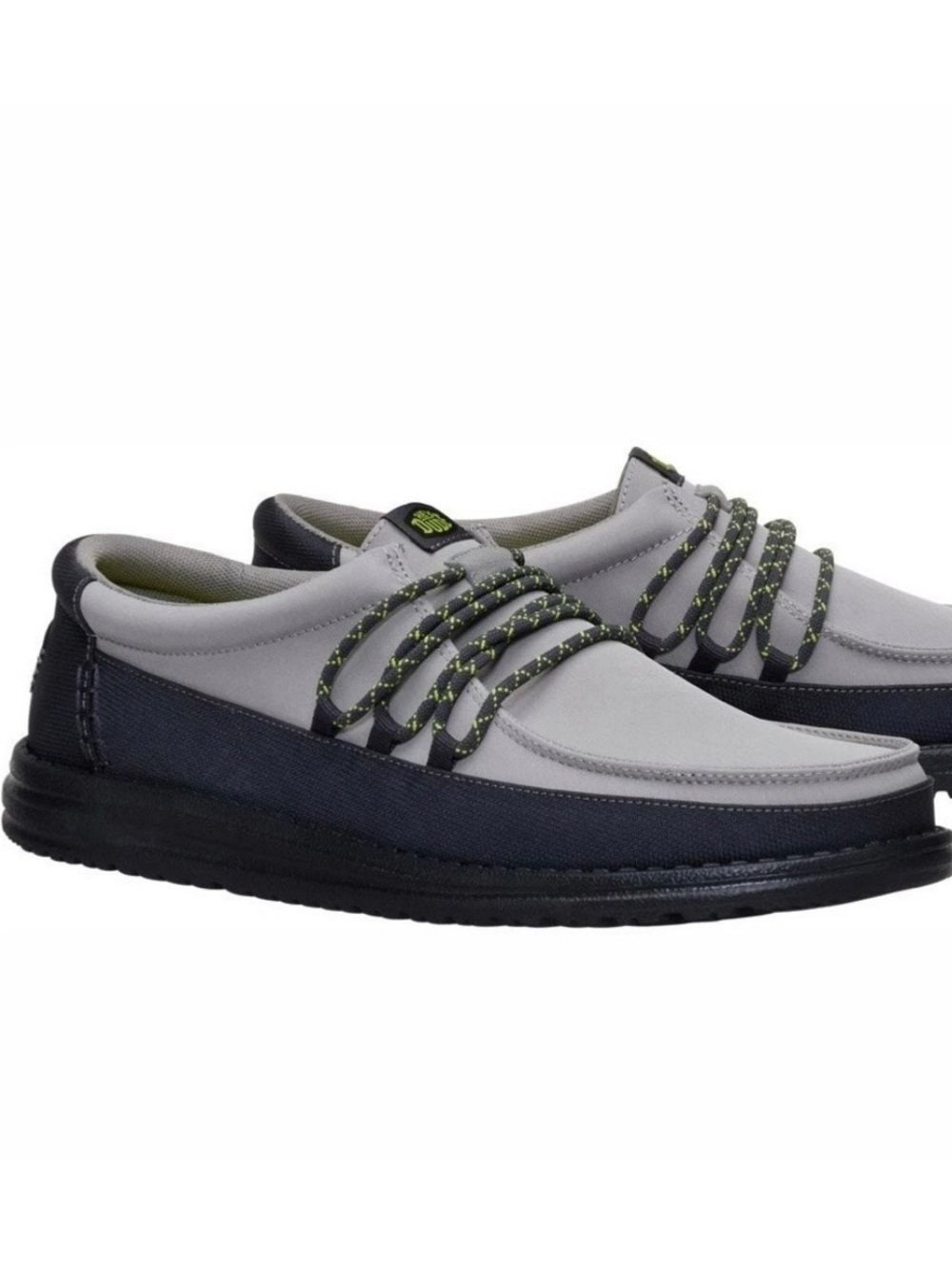 Hey Dude | Wally Guard Mens Black Moon Grey Slip On Loafers
